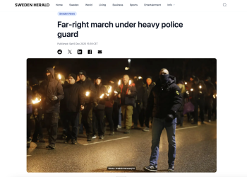 Впервые за 15 лет в Стокгольме прошел марш неонацистов