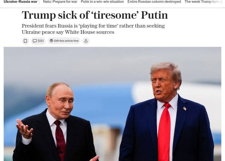The Telegraph: Путин препятствие на пути к миру, считает Трамп The Telegraph: Путин препятствие на пути к миру, считает Трамп