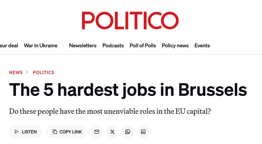 Politico: Евробюрократы сцепились, генералы в панике