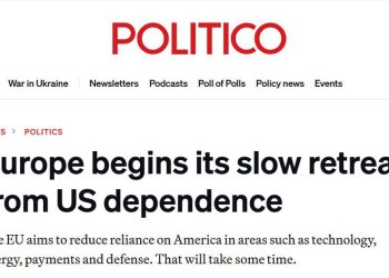 Politico: Евросоюз с опозданием учится отрезать американский шнур Politico: Евросоюз с опозданием учится отрезать американский шнур