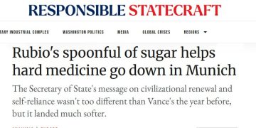 Responsible Statecraft: Рубио в Мюнхене «освежил» Киев своей речью