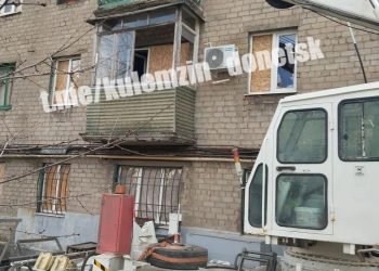 Московские специалисты приступили к восстановлению дома в Донецке после обстрела ВСУ