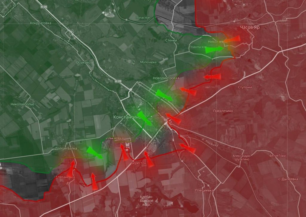 Российские силы прорвались в Сумах и заняли ключевую дорогу на Славянск. Карта СВО на 1 апреля