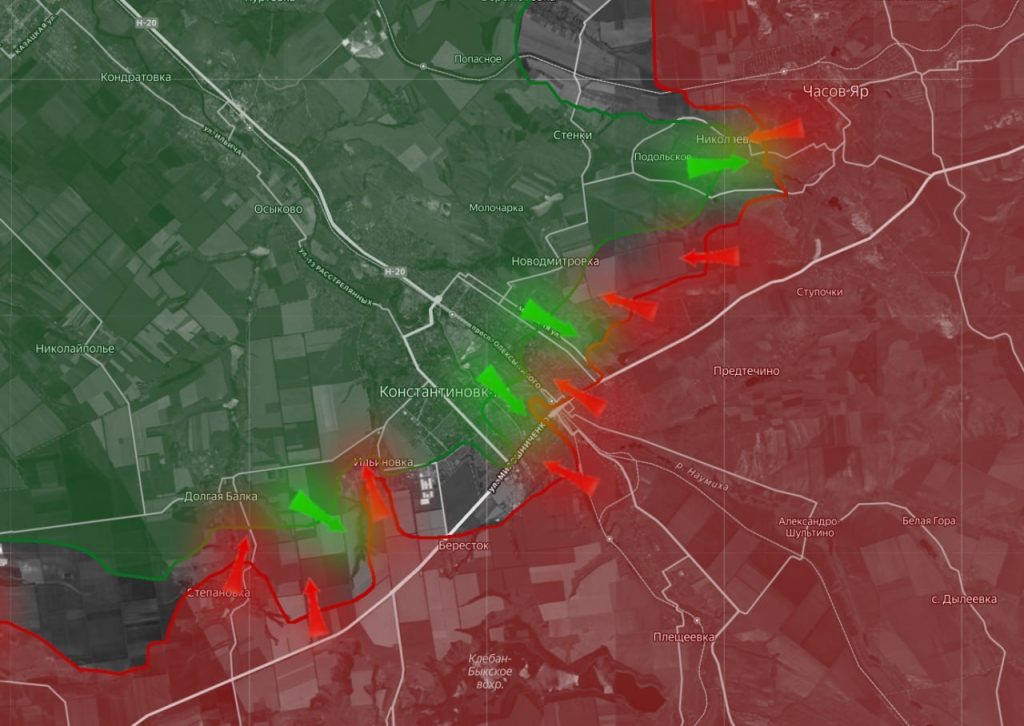 Российская армия перехватила инициативу в Купянске и усилила натиск в центре Константиновки. Карта СВО на 9 апреля