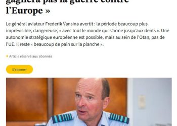 Глава Генштаба Бельгии: украинцы будут умирать ещё 6 лет ради перевооружения Европы