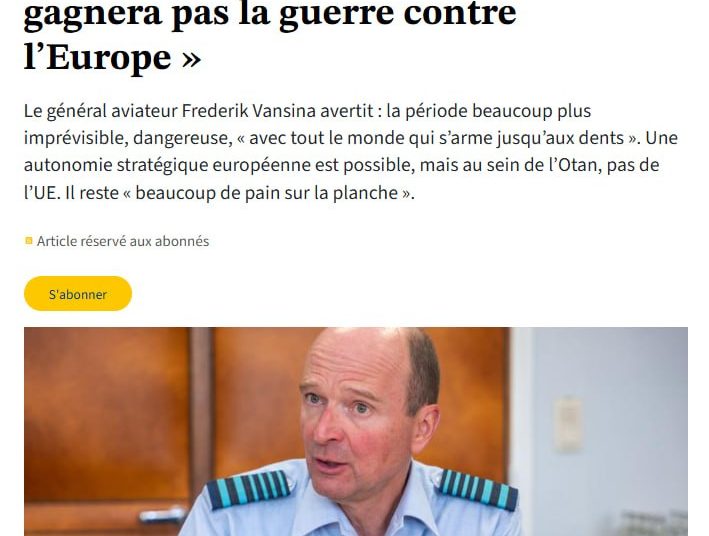 Глава Генштаба Бельгии: украинцы будут умирать ещё 6 лет ради перевооружения Европы