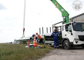 Более 340 опор освещения установили на трассе «Донецк — Макеевка — Торез — ЛНР»