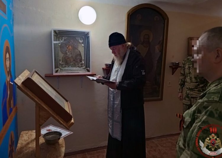 Пастырское благословение в зоне СВО: иерей из Нижегородской епархии поддержал бойцов Росгвардии