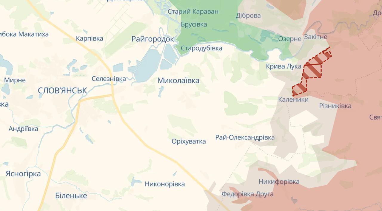 Карта Донецкого направления. Удары по логистике ВСУ.