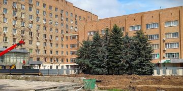 Луганской республиканской клинической больнице возводят новое современное приемное отделение