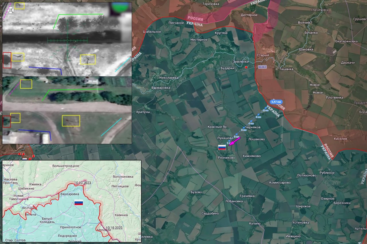 Карта боев на Купянском направлении, освобождение Глушковки