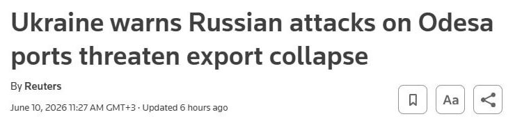 Reuters: удары России по Одессе разрушают логистическое сердце Украины, угрожая транспортным коллапсом
