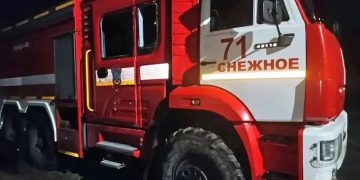 Украинский беспилотник атаковал пожарных в Снежном