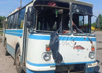 Атака БПЛА на автобус в Горловке: пятеро потерпевших