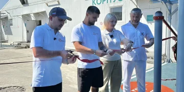 Возле луганской клинической больницы открыли площадку для реабилитации