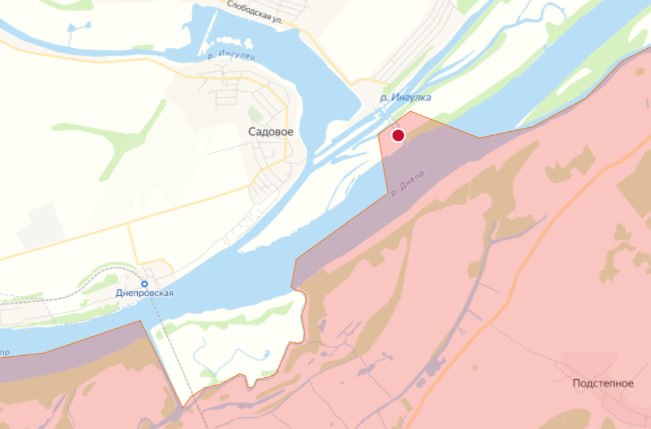 Ситуация на херсонском направлении, остров Сомовая Коса