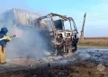 Тягач полностью сгорел после атаки дрона в Тельмановском округе, водитель в госпитале