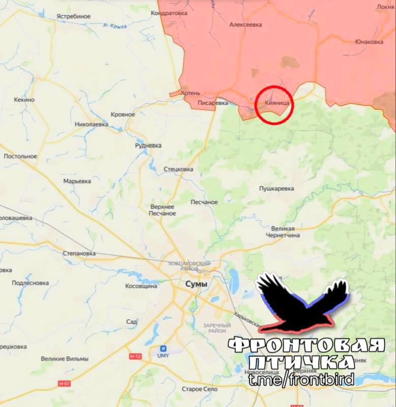 Карта боевых действий под Ореховом, Запорожье