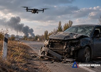 Вражеский дрон атаковал гражданскую машину в Алёшках во время режима тишины